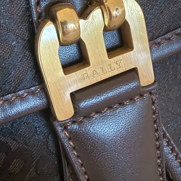 Bally vintage monogram Giaguargo canvas and leather backpack - Picture 3 of 17